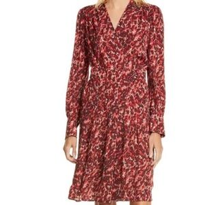 Equipment Jenesse Wrap Dress in Merlot size 8